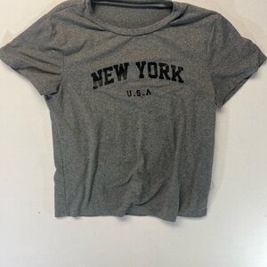 Gray New York Graphic Tee